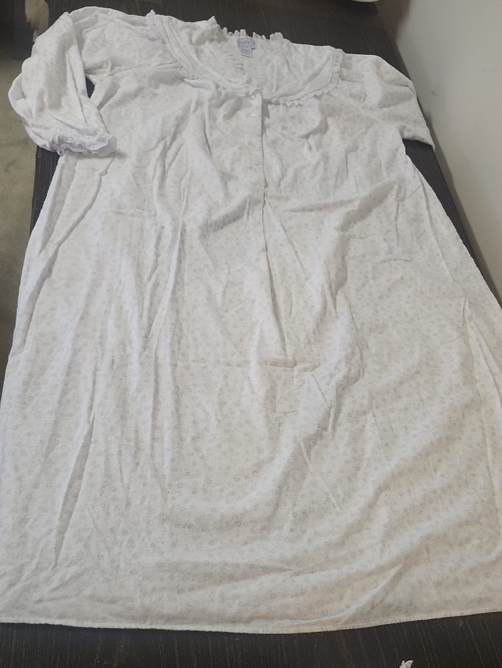 Lang of Salzburg Floral Flannel Nightgown size Large Modest Cottagecore